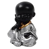 Yokawe Bouddha Sculpture Adorable-se fanent Trois Sages Vifs Mini Bouddha Figurine pour Cadeaux D Argent