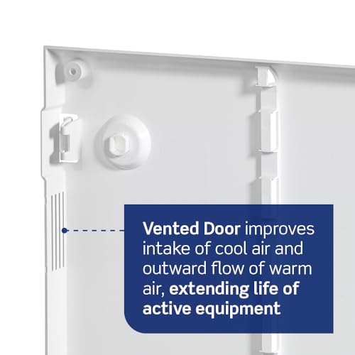 Leviton 49605-42P Kabelloses strukturiertes Media-Center mit belüfteter Scharniertür, 106,7 cm, Weiß