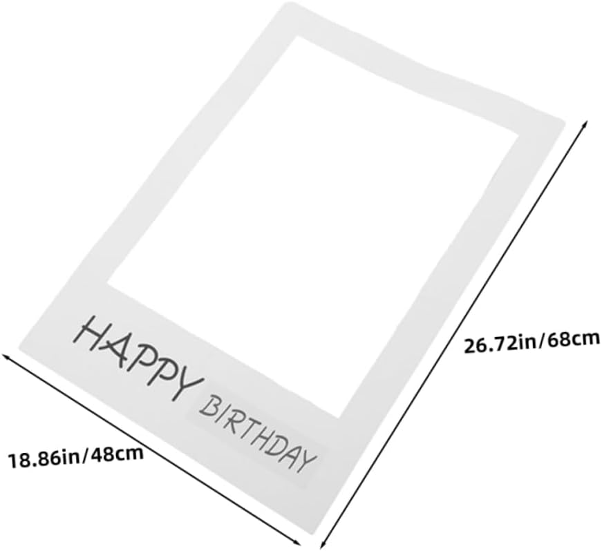 NUOBESTY 3pcs Happy Birthday Photo Booth Props Durable High Definition Paper Frames for Effortless Party Decoration and for Birthday Party Favors and Celebrations