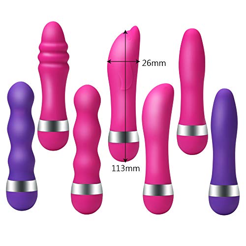 NOPNOG Multispeed vibrerende stick voor vrouwen, bullet vibrator, G-spot massageapparaat, clitorisstimulator, ABS, werkt op batterijen, rozenrood (stijl 3) - Afbeelding 5