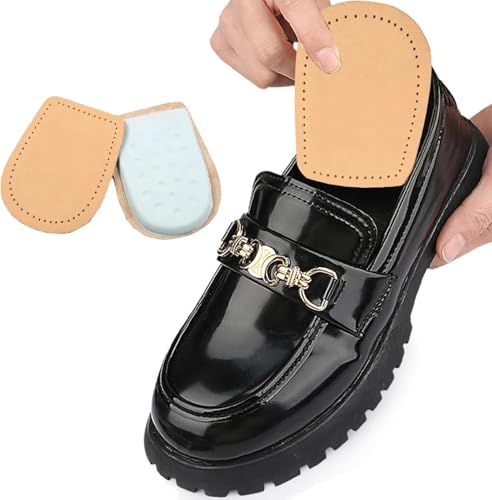 Bojos de calcanhar de couro natural inertes para fascite plantar, dor no calcanhar, esporão no calcanhar, absorção de suor, conforto feminino e masculino para caminhada diária, palmilhas macias