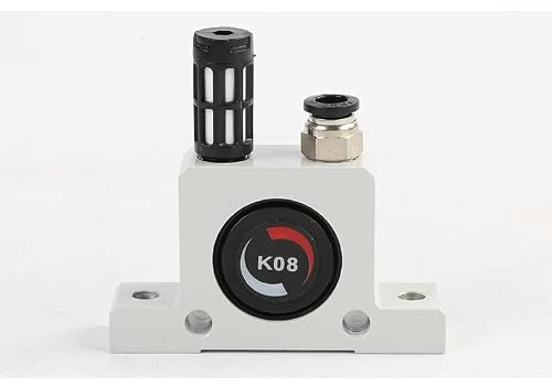 K 1/4\'\' K08 Thread Pneumatic Vibrator Power Concrete Vibrator Ball Type Aluminum Alloy Air Turbine Oscillator with Silencer