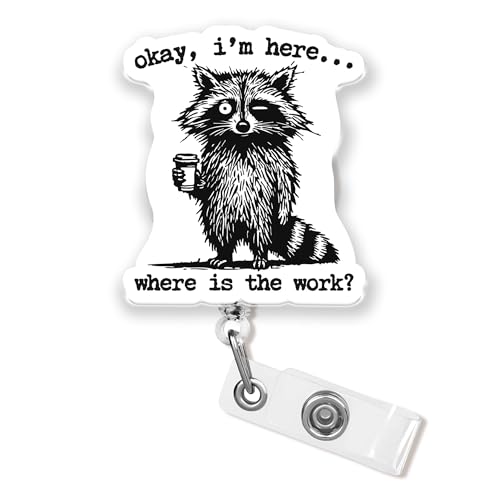 Enrouleur de badge rétractable Okay I'm Here bureau et personnel médical 4,1 cm