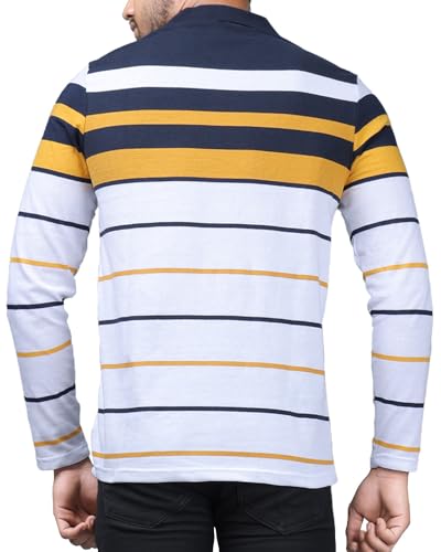 Image of Noble Monk Men's Polo Neck Full Sleeves T-Shirt | Causal Tshirt for Men