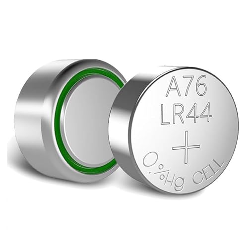 POWEROWL Pilas de Botón LR44 1.5V Alcalina para Relojes, Calculadoras y Juguetes (24 Unidades) (LR44 24P-Blue)