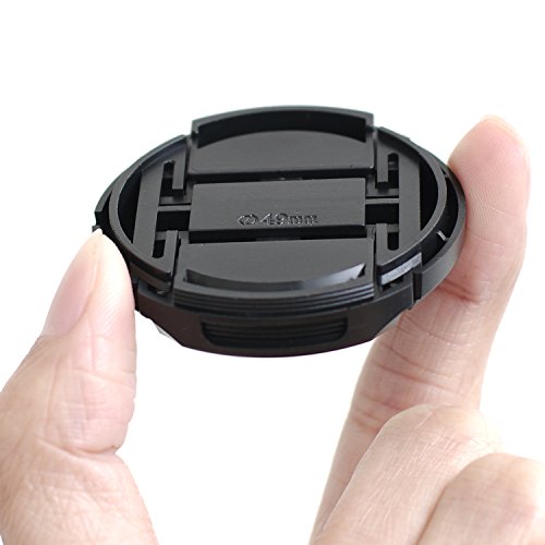 Imz Lens Cap Bundle - 4 X 49Mm Front Lens Filter Snap On Pinch Cap Protector Cover For Dslr Slr Camera Lens 49X4 #TOP1