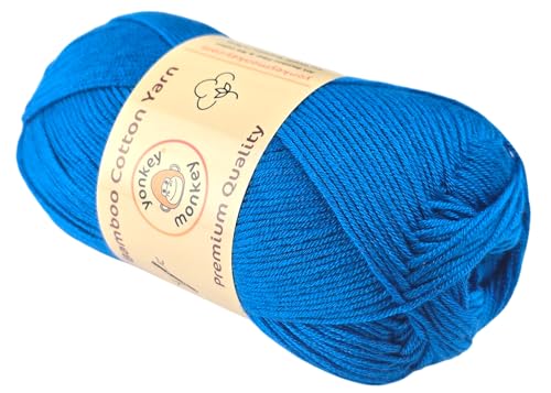 Image of 10-Pack of Yonkey Monkey 500 Grams Yarn - 70% Rayon derived from Bamboo, 30% Cotton - Imported - Blue 9056