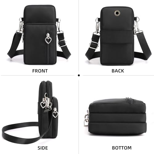 JANKS Small Crossbody Bag for Women - Mini Phone Purses with Crossbody Strap and Wallet - Nylon Arm Bag4
