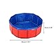 Faltbar Hundepool, Hundepool Schwimmbad für Hunde und Katzen，PVC rutschfeste Schwimmbecken ​mit Wasserablassventil für Hunde Katze, Kleine Haustiere Badewanne (30 * 10 cm)