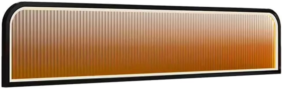 LED Desk Partition Panels, Free Standing Privacy Divider for Home, Office & Restaurant Workstations - Gold Frame & White, 1m x 60cm