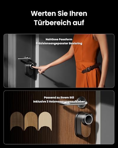 SwitchBot WLAN Smart Lock Ultra mit Touchscreen-Tastatur, Türriegelschlösser, Smartes Türschloss, Elektronisches Türschloss, Türöffner per App, Fingerprint, Code, Alexa, Google, unterstützt Matter