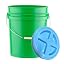 Green Bucket With Aqua Lid