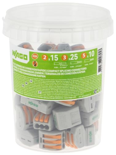 Pot de 50 bornes de connexion automatique S222 2,3 et 5 entrées