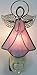 Stained Glass Angel Night Light - Pink
