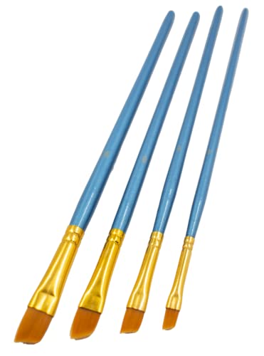 Kit de 4 Pincéis Chanfrados - Easy Collection