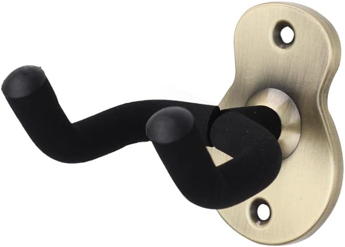 Guitar Wall Hook Ukulele Violin Hulusi Erhu Hanger Accessories Musical Instrument Display Rack Rotating Direction Suitable for Different Instrument Hooks (Champagne Gold)