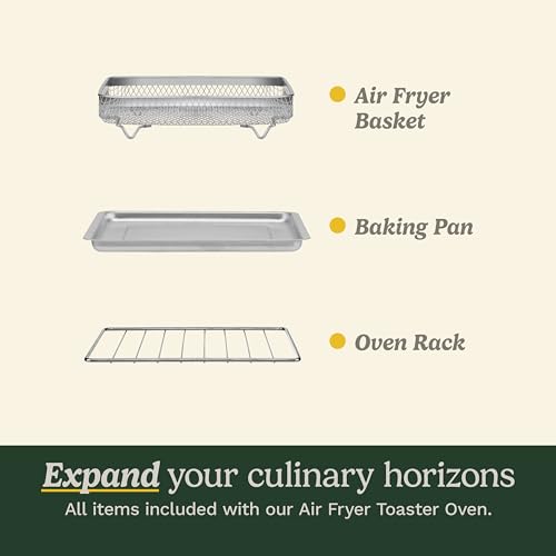 Cuisinart Compact Air Fryer Toaster Oven, Stainless Steel Fryer with 6-in-1 Functions, Adjustable Temperature, Includes Oven Rack, Baking Pan and Air Fry Basket, TOA-26 by Cuisinart - Image 5