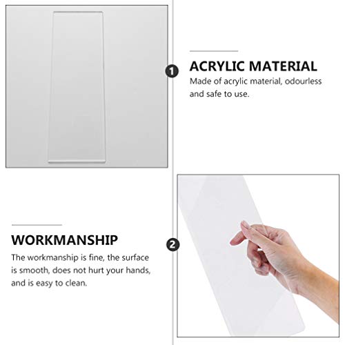 STOBOK Raspador de Bolo Acrílico Glacê Glacê Buttercream Bolo Raspador Retangular Mais Liso para Con