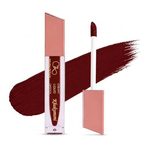 Image of Khukumoni Liquid Lipstick | Creamy Lip Color Long Lasting | Smudge Proof | Waterproof & Transfer Proof Glorious Maroon 5ml