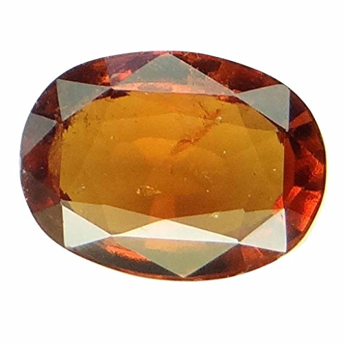 Pierre hessonite naturelle de 6 ratti certifiée AAA+ non chauffée