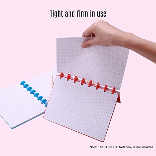 lifcasual 12pcs DIY Anel de Encadernação de Disco T-type Hole Cogumelo Folha Solta Notebook Bloco de