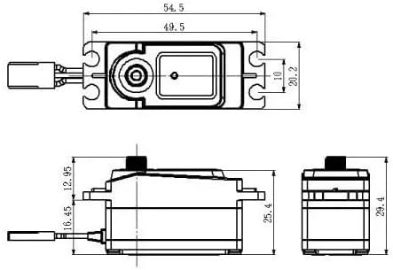 Savox Black Edition Low Profile Digital Servo w/Soft Start, 0.09sec / 125oz @ 6V / Savox / SAVSC1251MGP-BE