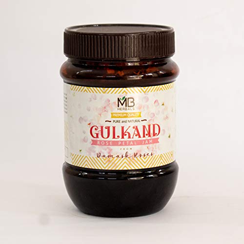 MB Herbals Gulkand 500 Gram (17.6 oz) 1.1 lb | Premium Quality Damask Rose Petals Gulkand Made from Chaitri Roses, Mishri & Cardamom