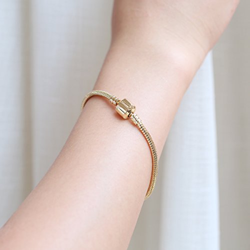 3Mm Copper Snake Bone Chain Niche Bracelet Ladies Fashion Charm Design Ethnic Style Bracelet Ladies Unique Bracelet Gold, Rose Gold, Steel Color 3 Colors Are Available (Gold 21Cm) #TOP1