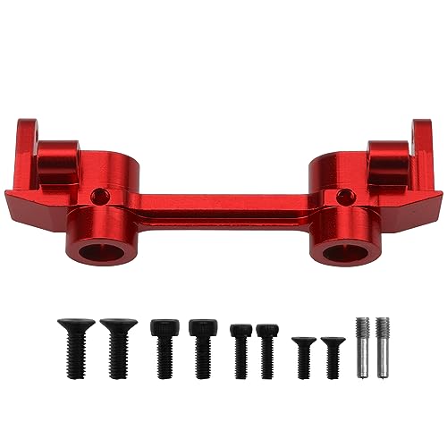 Vgoohobby Aluminum Alloy Front Rear Bumper Mount Stand Compatible with Axial SCX10 Wrangler SCX10 II 90046 1/10 RC Crawler Upgrades Part (Red) - Thumbnail 3
