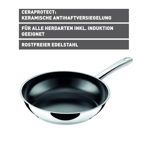 Keramická pánev Silit Talis 24 cm, pánev s indukčním povrchem, vhodná na všechny sporáky, dlouhá výdrž tepla, keramický povrch, vhodná do trouby do 250 stupňů