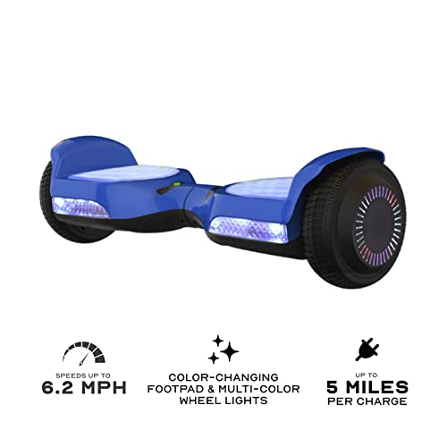 Voyager Hover Beam Led Light Hoverboard, Self Balancing Scooter Hoverboard With Led Wheels And Side Lights, 6 Mph Electric Hoverboards For Ages 13+, Blue (Hover3030B-Blu-Stk-1) #TOP6