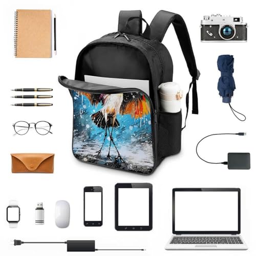 Mochila para niños en edad escolar con capa impermeable para excursiones de viaje 4