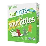 YumEarth Organic Sour Littles Chewy Candy - Allergy Friendly (Top 9 Free), No Artificial Dyes, Non GMO, Gluten Free, Vegan Candy Snacks - 15 Count Box