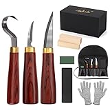 ALKALO Wood Carving Tools Wood Carving Kit Wood Whittling Knife Kit for Beginners Kids and Adults In