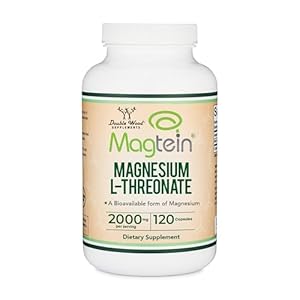 Magnesium L Threonate Capsules – High Absorption Generic Supplement – Most Bioavailable Form – 2,000 mg – 100 Capsules