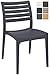 Chaise de Jardin Ares en Plastique - Chaise d'Extérieure Empilable - Chaise de Cuisine Confortable avec Dossier et Durable - Charge Max. 160 kg - Couleur:, Couleur:Gris foncé