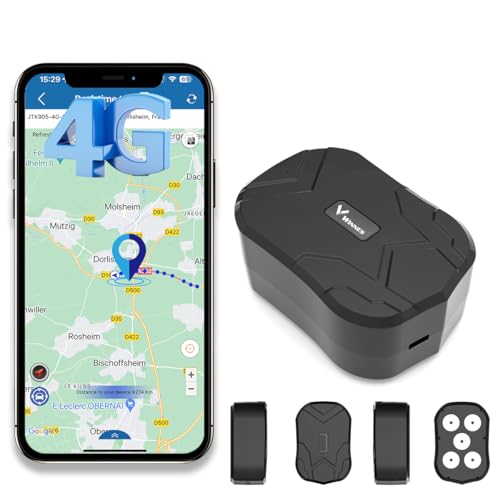 Winnes TK905C 4G GPS Tracker 20000mAh Battery 5 Months Standby Real-time Tracking,180 Days History Playback, Magnetic Mount, Anti-theft Instant Alarm,International Version 4G Tracker for Car RV option