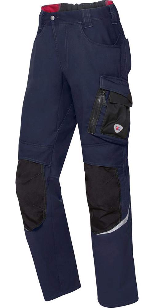 BP 1608-559-53 Bib & Brace, Stretch Braces With Clip Fastenings, 245,00 G/M², Fabric Blend, Dark Grey/Black, Size 34L