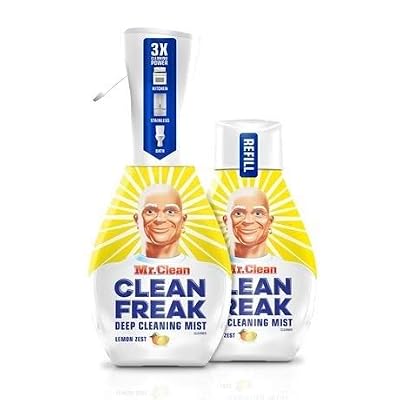 Mr.   Clean Freak Deep Cleaning Mist Multi-Surface Spray Lemon Zest Set 1 Starter + 1 Refill