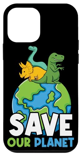 Custodia per iPhone 12 mini Salva il nostro pianeta proteggere la natura clima dinosauro Giornata della Terra