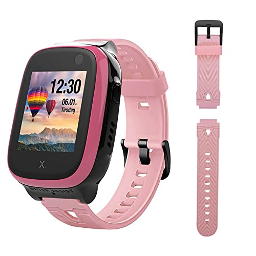 Kuaguozhe [1-Stück] Kinder Armbänder kompatibel mit Xplora X5/ XGO2/XGO3 Armband, Xplora Kids Smartwatch Ersatz Silikon Uhrenarmband für X5 Play/XGO 2/XGO 3, Mädchen Jungen Student Geschenk,Rosa