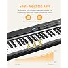 Upgraded Folding Piano Keyboard, 88 Key Full Size Semi Weighted Keyboard Support MIDI and Bluetooth, Portable Foldable Keyboard Piano with Sustain Pedal and Piano Bag, Best Gift for Beginner