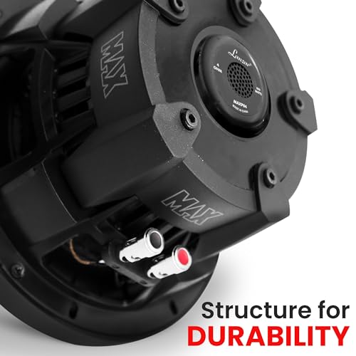 image for Lanzar 8 inch Car Subwoofer Speaker - Black Non-Pressed Paper Cone, Al