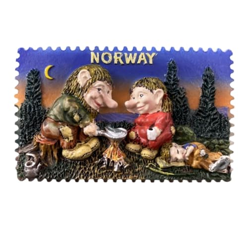 Trolls of Norway Tourism Tourist Travel Gift Souvenir 3D Resin Decorative Refrigerator Fridge Magnet Sticker Craft Home Kitchen Decoration