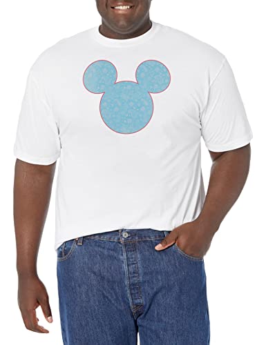 T-Shirt Mickey Disney Blanc Style Américain Idéal pour un Look Casual Grand Tall