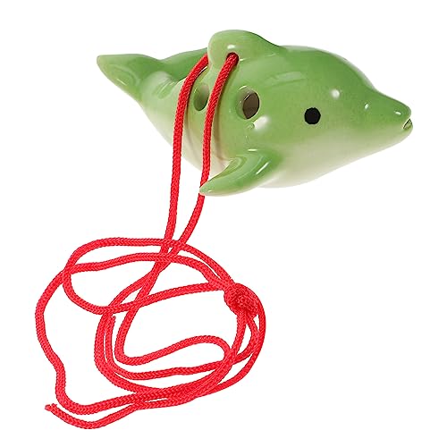 Toddmomy Retro Ocarina Portable Alto Musical Instrument for Beginners Dolphin Design Lightweight Beautiful Sound Present for Wind Instrument Enthusiasts