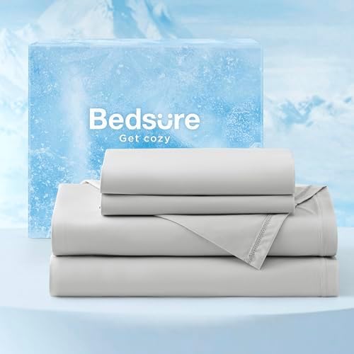 Bedsure Cooling Sheets Queen Size, Cooling Bed Sheets for Hot Sle...