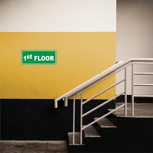 Image of ATTRACTSO - 1st Floor Sign Self Adhesive Laminated Sticker for Home, Office, Shop, Hospital, Hotel, Theatre, Restaurant - 12 inchx5 inch inch (Green)