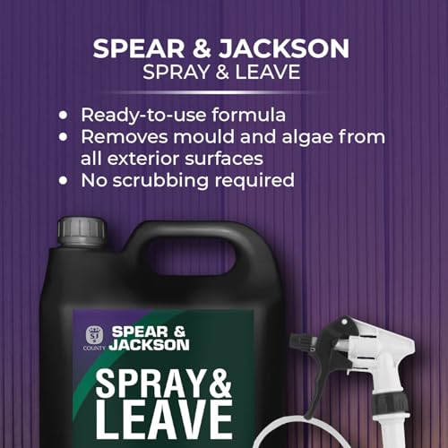 Coopers Of Stortford - Spear And Jackson Spray And Leave Patio Cleaner - 5L Patio Cleaner With Trigger Spray, No Tiresome Scrubbing, Wiping Or Washing Off Required - 6
