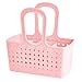iDesign Orbz Plastic Bathroom Shower Tote Small Divided College Dorm Shower Caddy for Shampoo, Conditioner, Soap, Cosmetics, Beauty Products - Blush